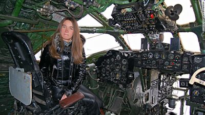 Karmanova in the cockpit