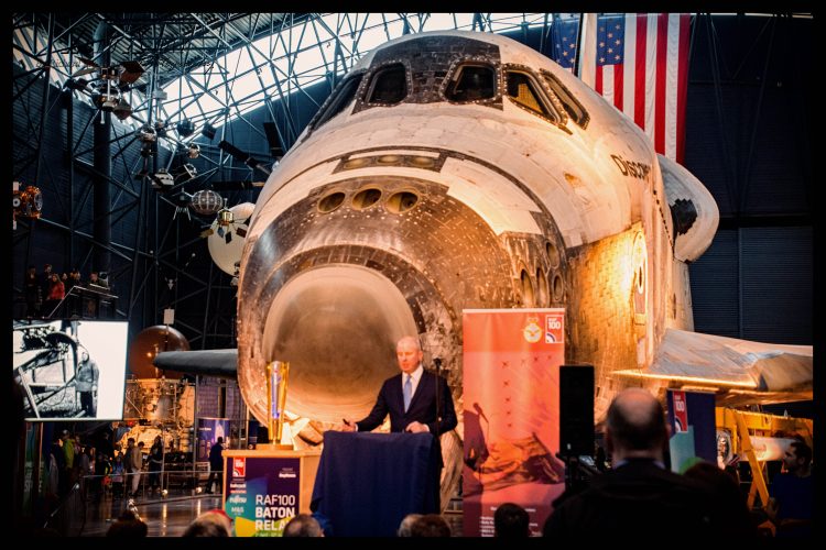 Space Shuttle Discovery Fills The Stage
