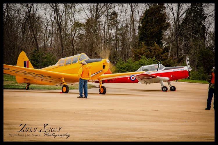 The Fairchild and Chipmunk Getting Ready To Leave