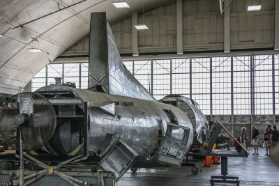 B-17F Memphis Belle under restoration in 2011 - Photo: David Eckert - Air Museum Network