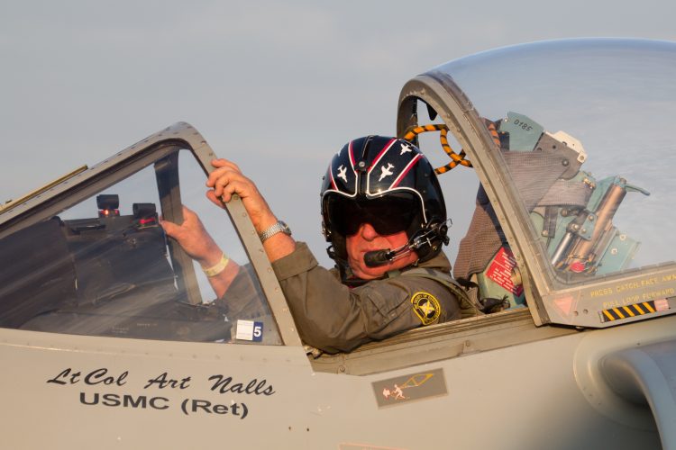 Art Nalls in the cockpit of his Sea Harrier (SHAR)- photo by David Eckert, Air Museum Network 
