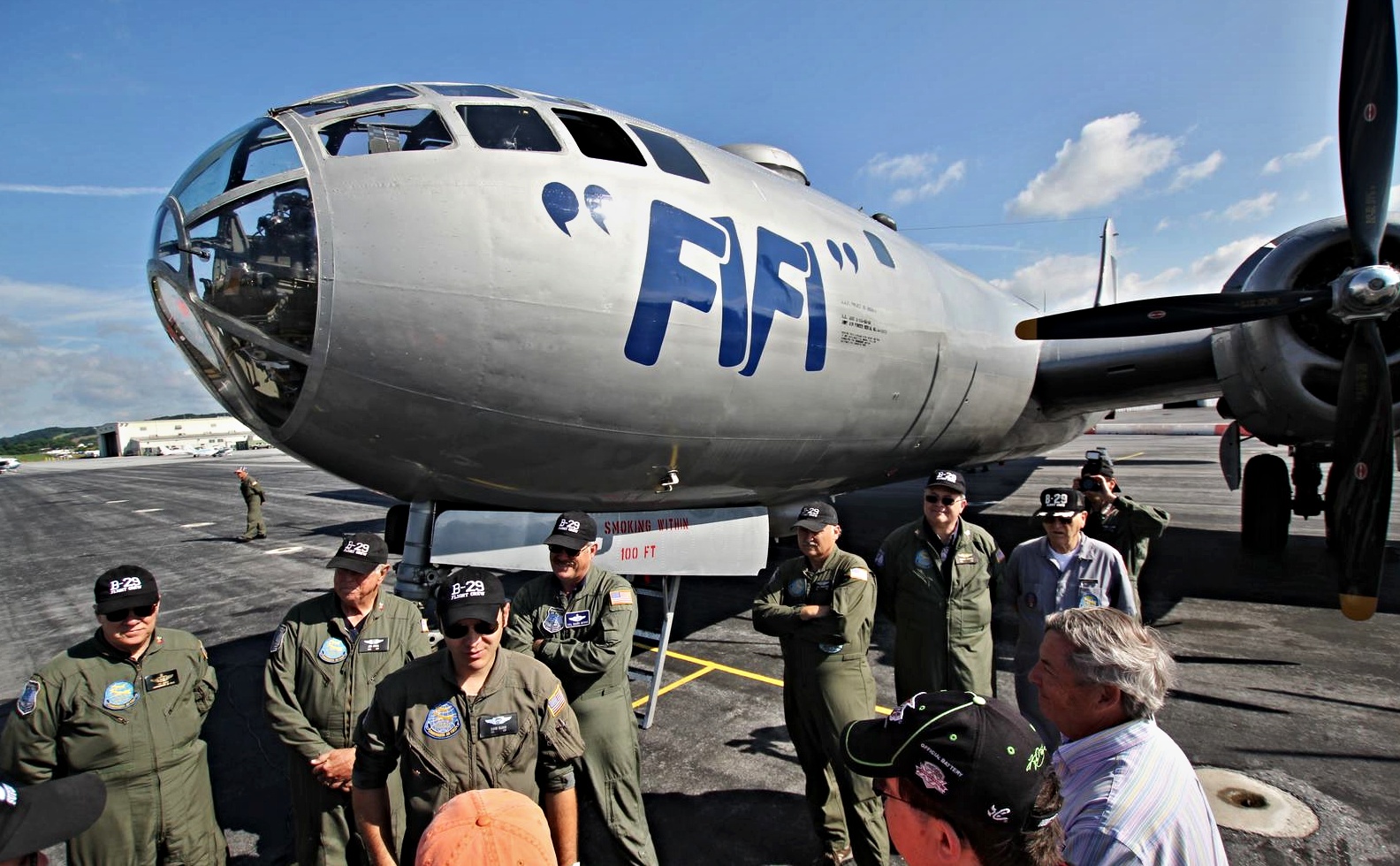 The CAF's B-29A "FIFI" at a 2012 stop in Reading, PA - Photo by David Eckert/Air Museum network