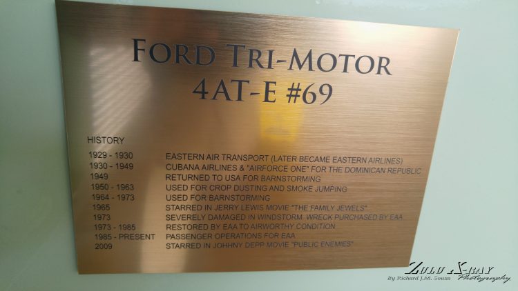 EAA Tri-Motor History Plaque