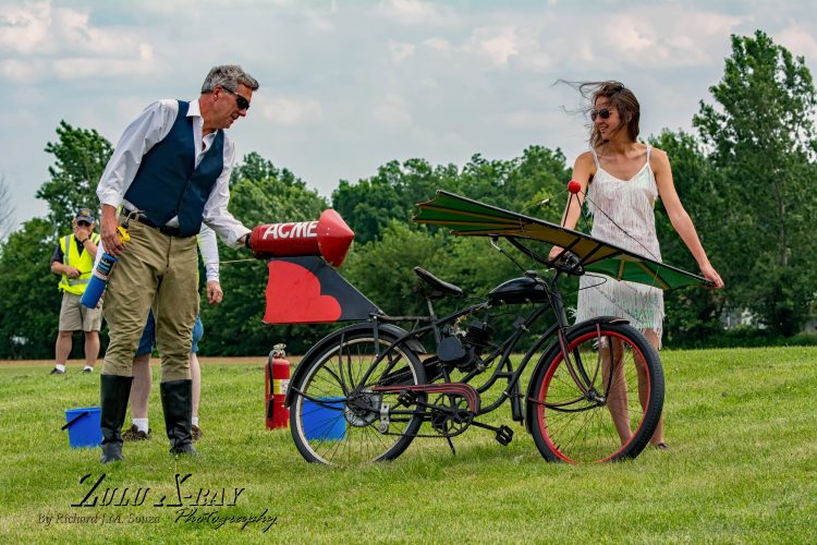 Father and Daughter During The Flying Circus Air Show