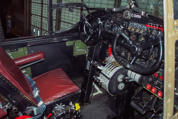 Avro Lancaster bomber cockpit
