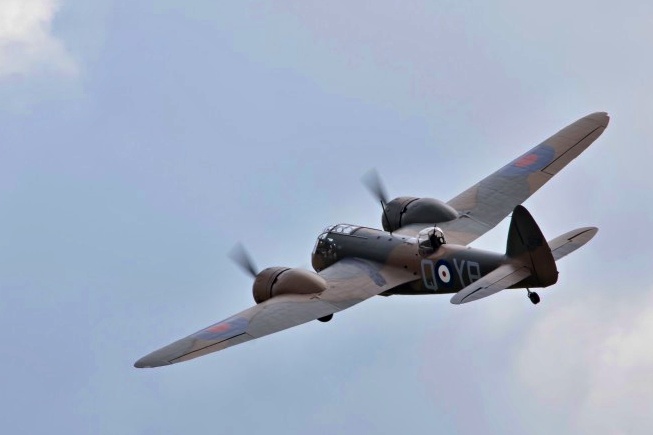 The Bristol Blenheim takes to the skies. Image copyright IWM.