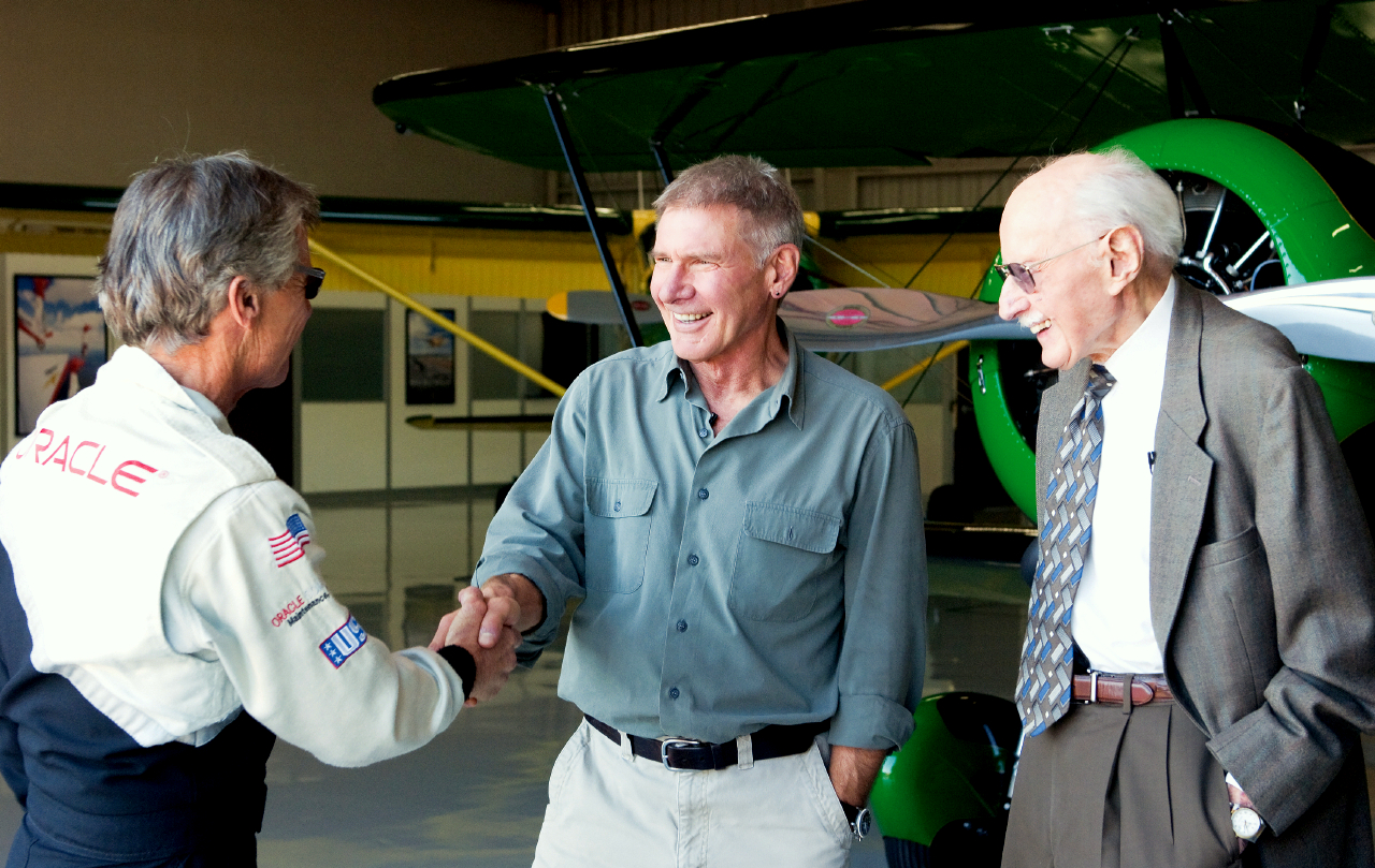 Sean D. Tucker, Harrison Ford and Bob Hoover